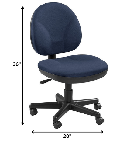 Ebony Fabric Chair By Homeroots | Office Chairs | Modishstore - 12