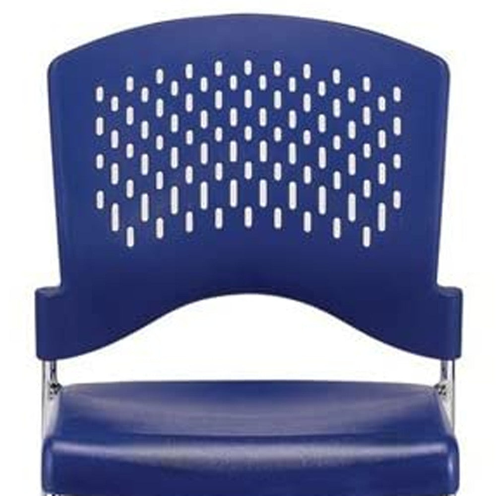 Set of 4 Navy Professional Plastic Guest Chairs By Homeroots | Office Chairs | Modishstore - 4