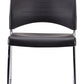 Professional Grade Set of 4 Black Plastic Guest Chairs By Homeroots | Office Chairs | Modishstore