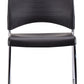Professional Grade Set of 4 Black Plastic Guest Chairs By Homeroots | Office Chairs | Modishstore - 3
