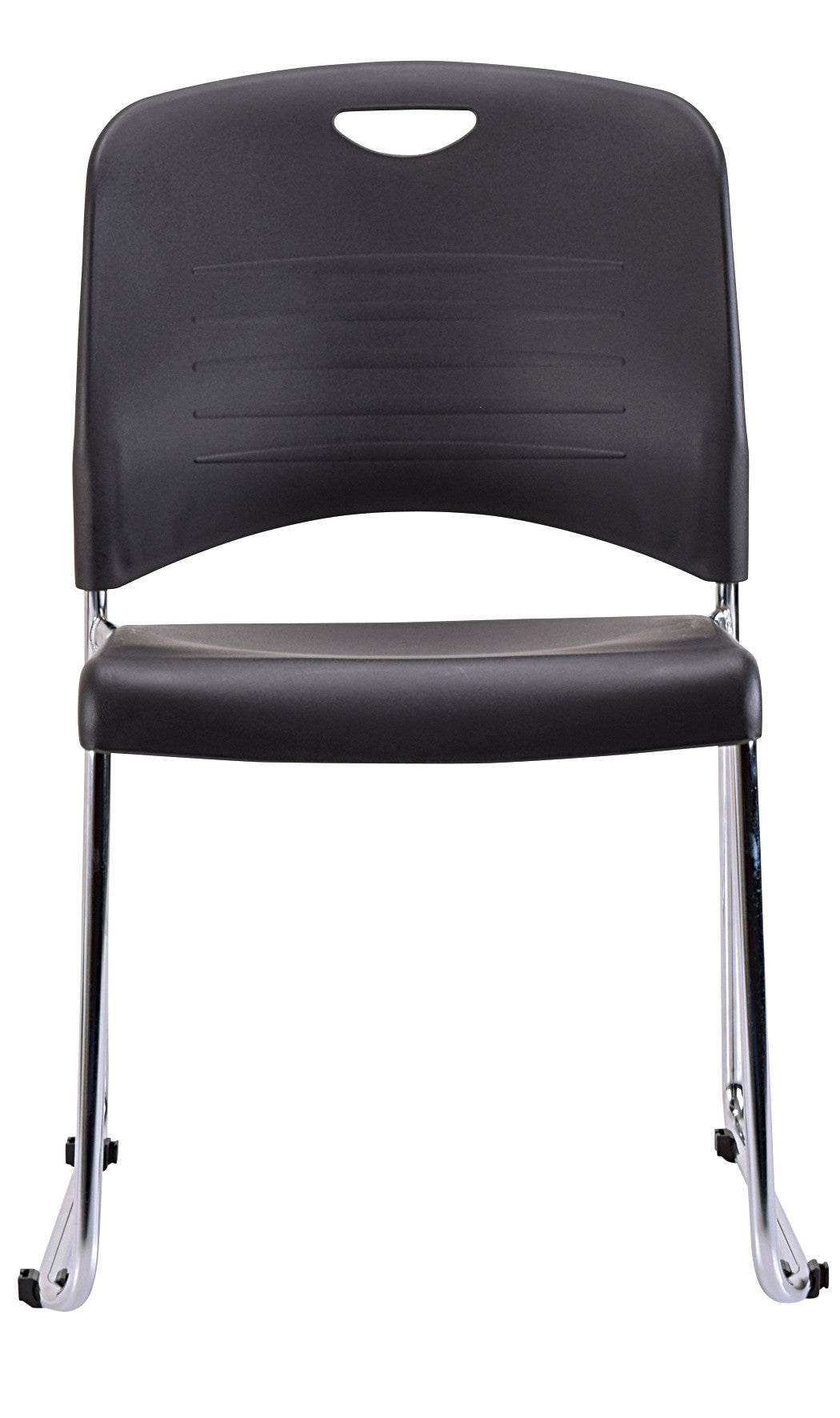 Professional Grade Set of 4 Black Plastic Guest Chairs By Homeroots | Office Chairs | Modishstore - 3