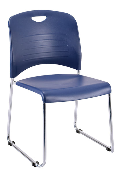 Professional Grade Set of 4 Black Plastic Guest Chairs By Homeroots | Office Chairs | Modishstore - 6