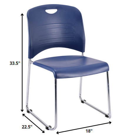 Professional Grade Set of 4 Black Plastic Guest Chairs By Homeroots | Office Chairs | Modishstore - 7