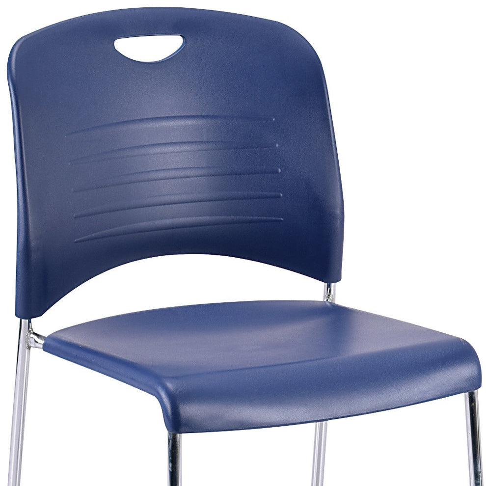 Professional Grade Set of 4 Black Plastic Guest Chairs By Homeroots | Office Chairs | Modishstore - 9