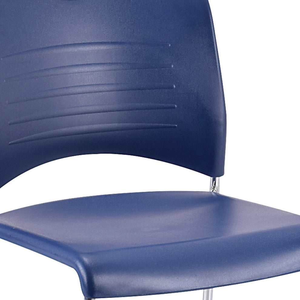 Professional Grade Set of 4 Black Plastic Guest Chairs By Homeroots | Office Chairs | Modishstore - 10