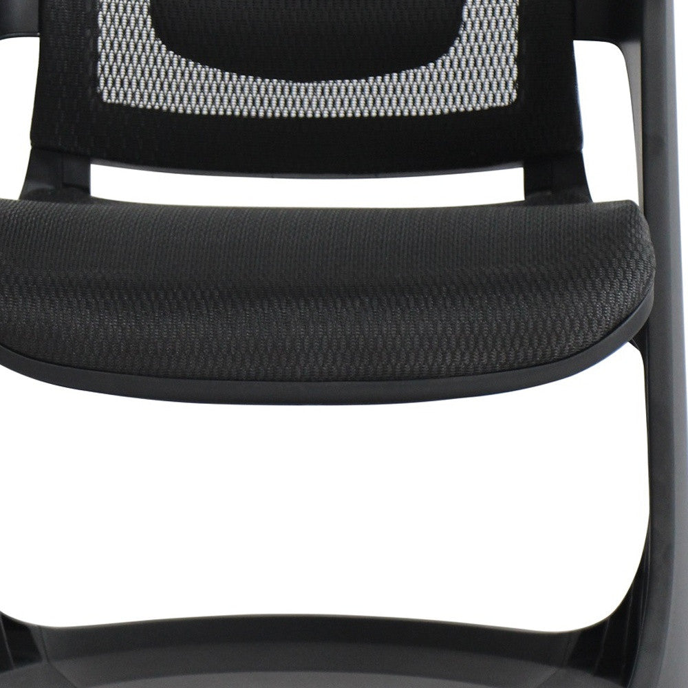 Black Mesh Seat and Back Chair By Homeroots | Office Chairs | Modishstore - 3