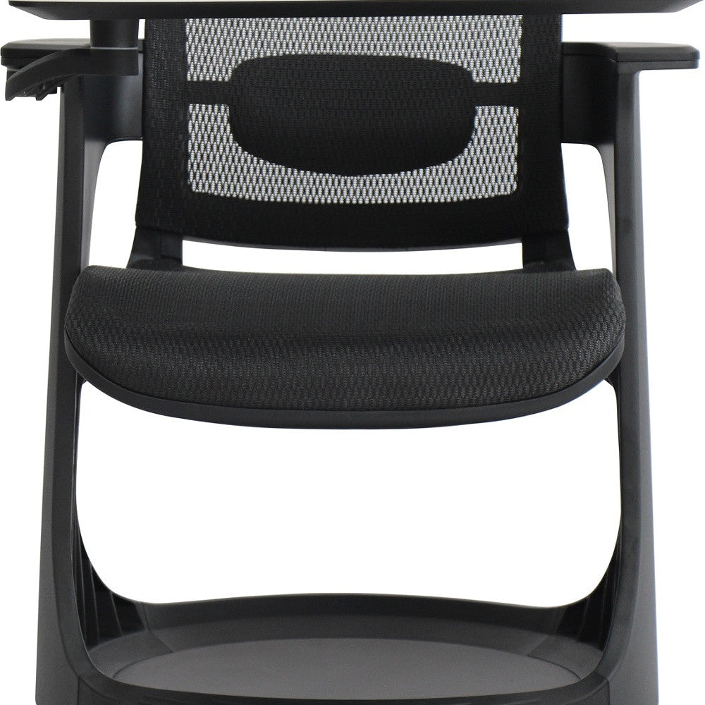 Black Mesh Seat and Back Chair By Homeroots | Office Chairs | Modishstore - 4