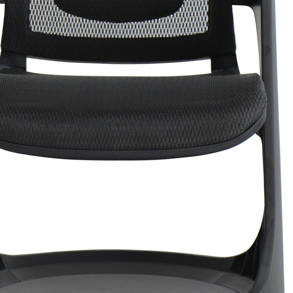 Black Mesh Seat and Back Chair By Homeroots | Office Chairs | Modishstore - 5