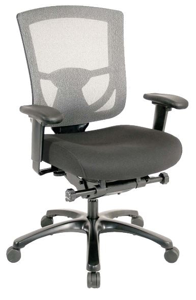 Grey Mesh / Fabric Chair By Homeroots | Office Chairs | Modishstore