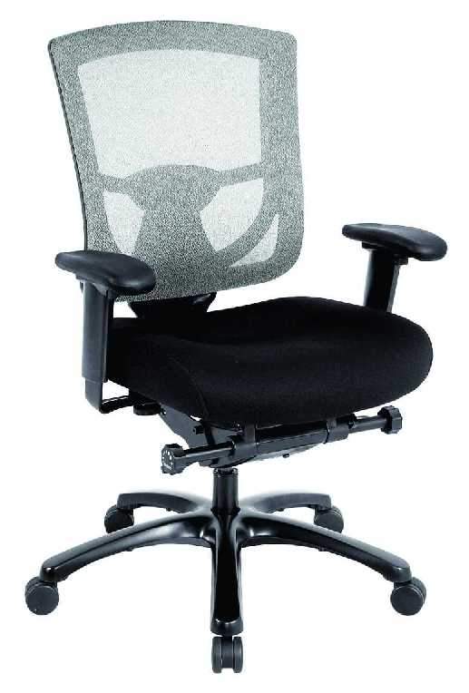 Grey Mesh / Fabric Chair By Homeroots | Office Chairs | Modishstore - 6