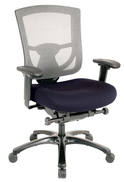 Grey Mesh / Fabric Chair By Homeroots | Office Chairs | Modishstore - 21