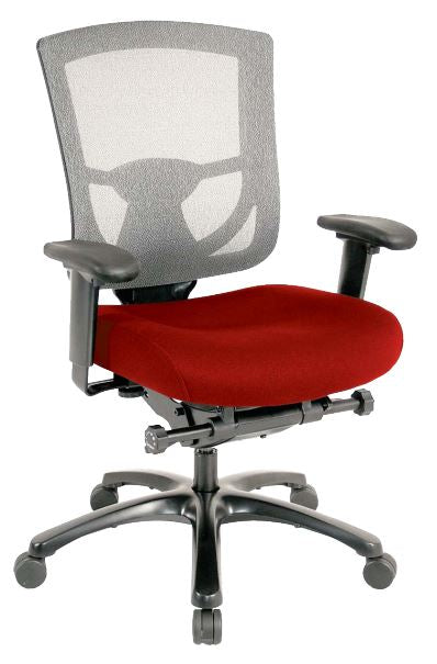 Grey Mesh / Fabric Chair By Homeroots | Office Chairs | Modishstore - 26