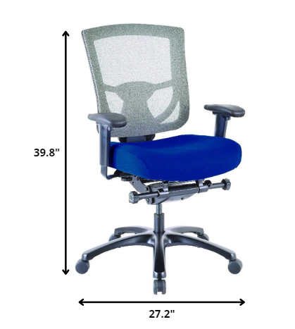 Grey Mesh / Fabric Chair By Homeroots | Office Chairs | Modishstore - 32