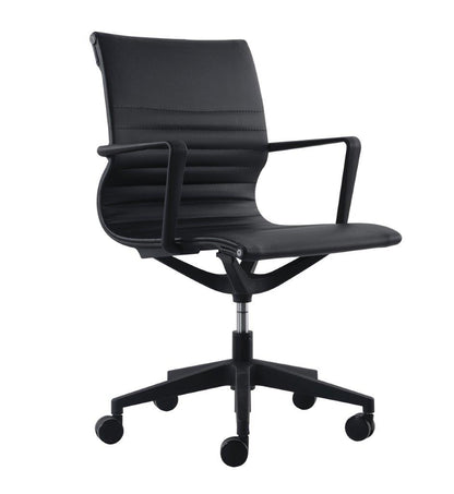Black Vinyl Fle Tilt Chair By Homeroots | Office Chairs | Modishstore