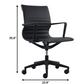 Black Vinyl Fle Tilt Chair By Homeroots | Office Chairs | Modishstore - 2