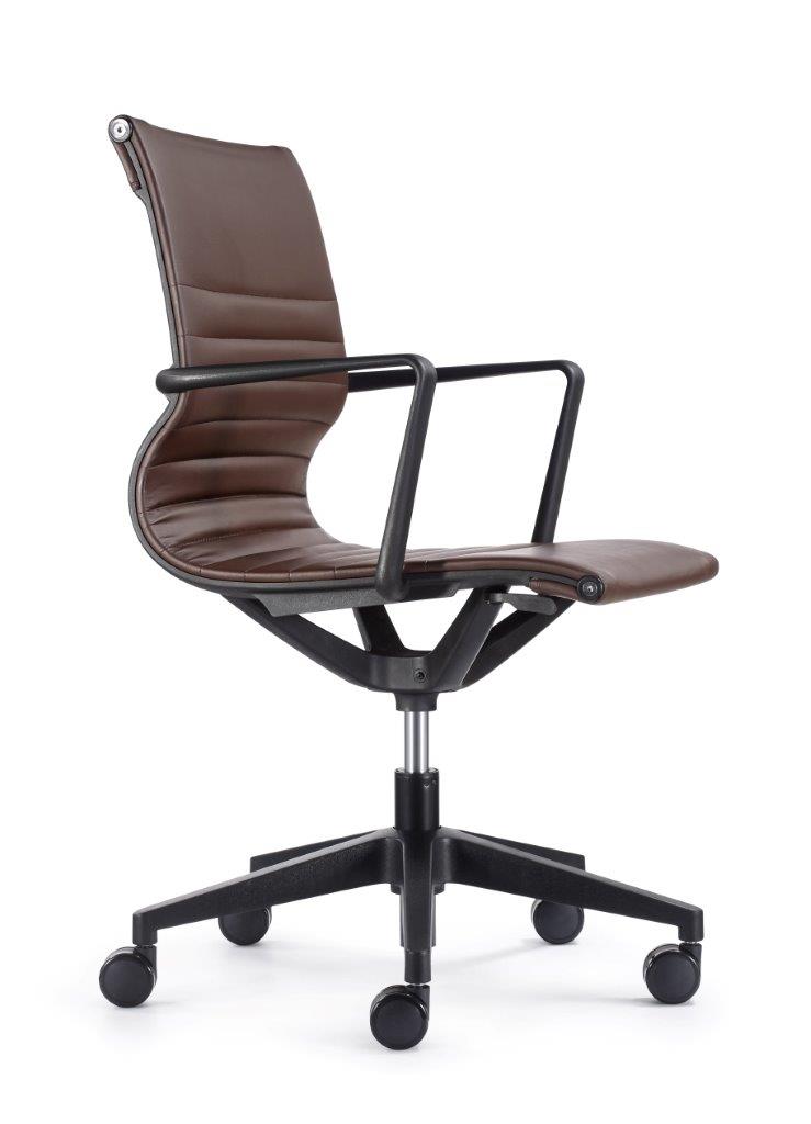Black Vinyl Fle Tilt Chair By Homeroots | Office Chairs | Modishstore - 6