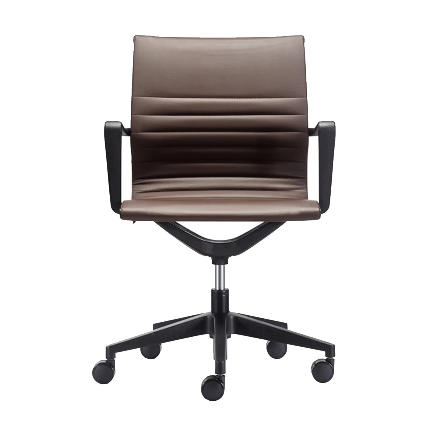Black Vinyl Fle Tilt Chair By Homeroots | Office Chairs | Modishstore - 7