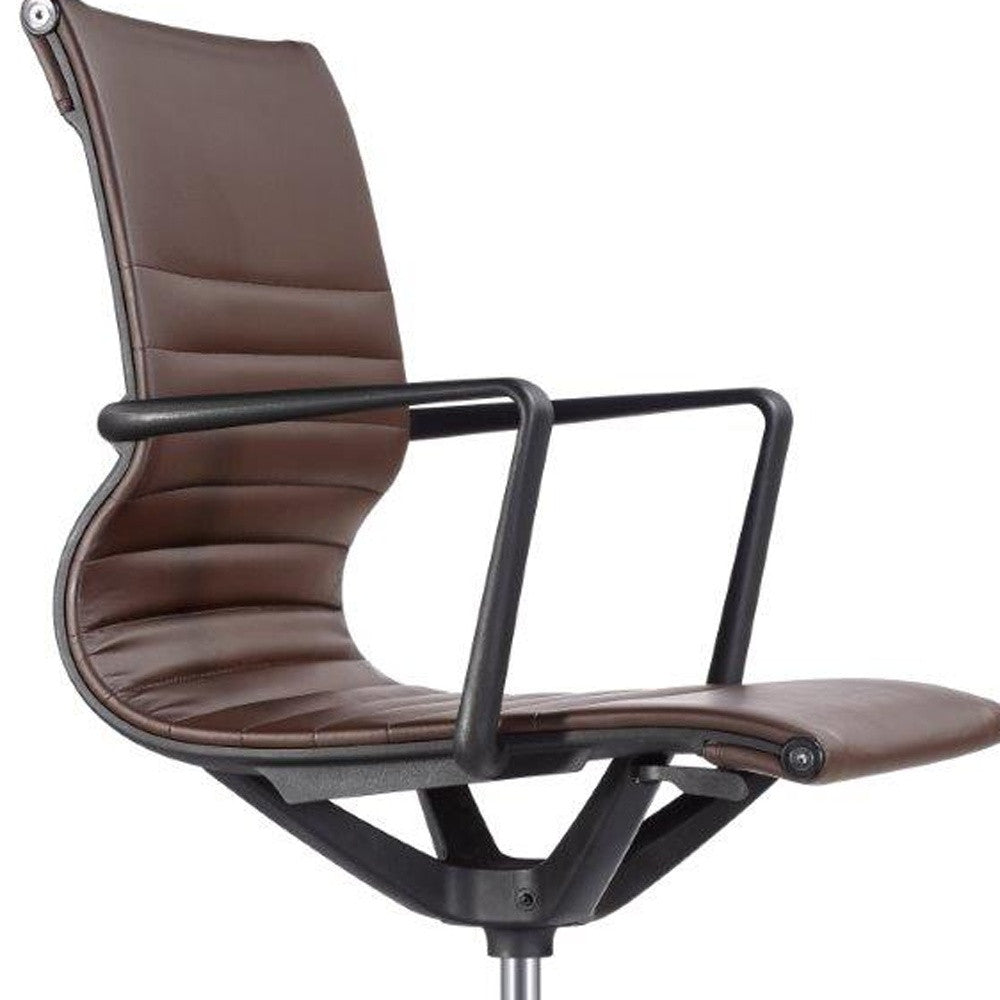 Black Vinyl Fle Tilt Chair By Homeroots | Office Chairs | Modishstore - 10