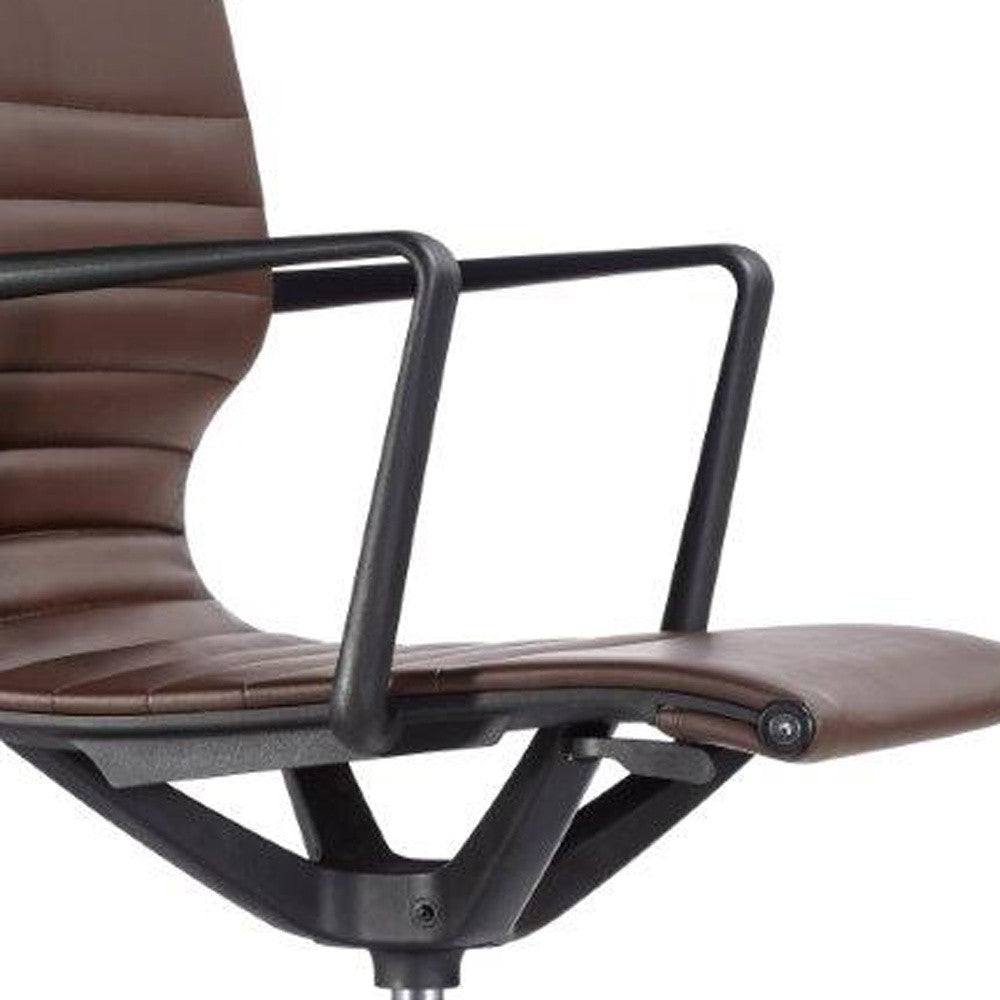 Black Vinyl Fle Tilt Chair By Homeroots | Office Chairs | Modishstore - 11