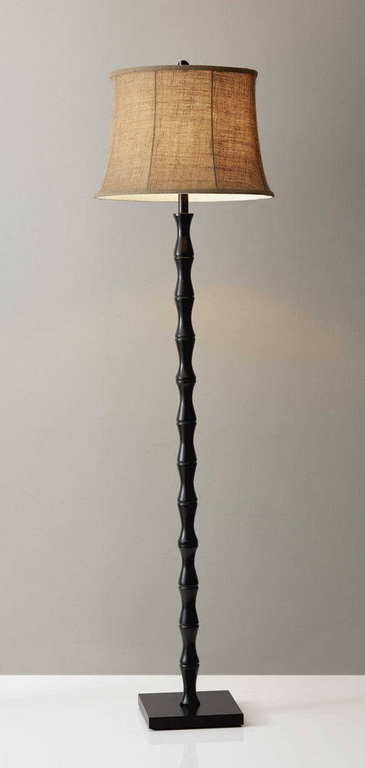 Floor Lamp Black Metal Textured Pole By Homeroots | Floor Lamps | Modishstore