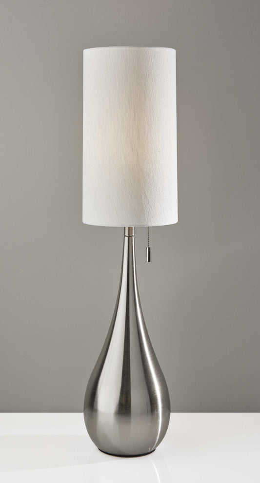 Brushed Steel Metal Teardrop Table Lamp By Homeroots | Table Lamps | Modishstore
