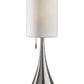Brushed Steel Metal Teardrop Table Lamp By Homeroots
