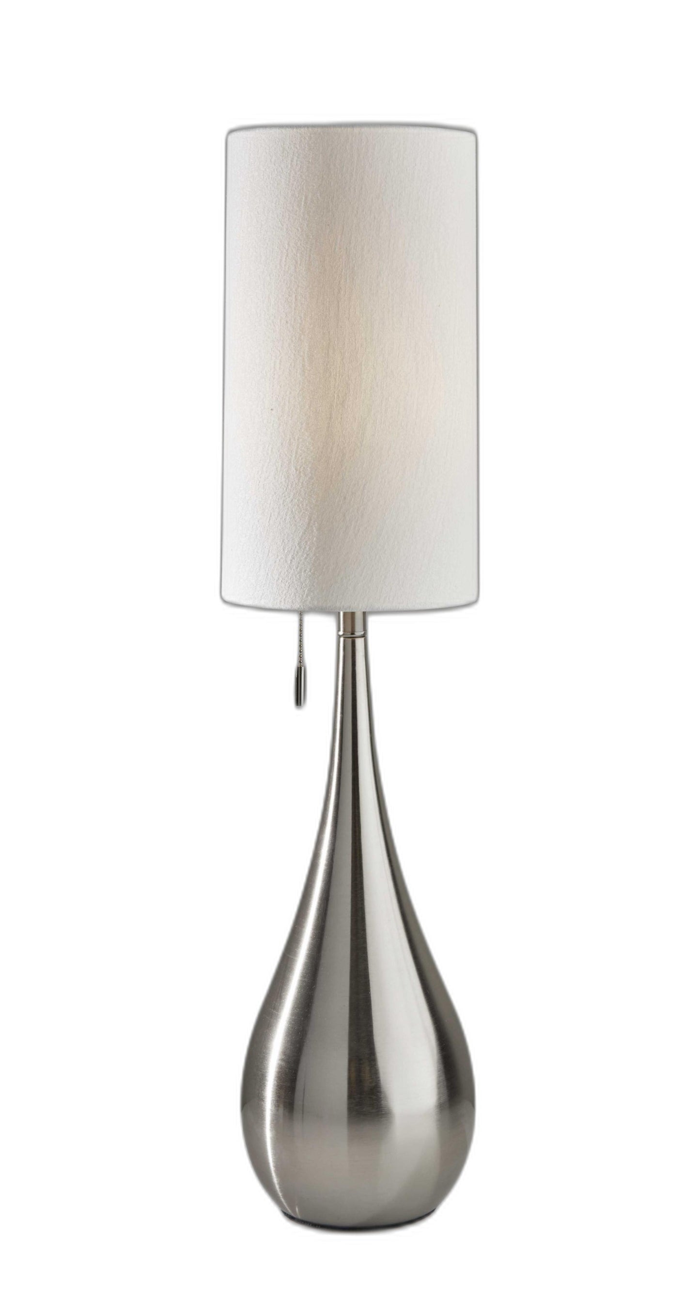 Brushed Steel Metal Teardrop Table Lamp By Homeroots