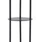 Black Wood Finish Floor Lamp with Circular Storage Shelves By Homeroots | Floor Lamps | Modishstore