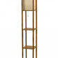 Floor Lamp with Natural Wood Finish Storage Shelves | Floor Lamps | Modishstore