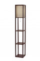 Floor Lamp with Natural Wood Finish Storage Shelves | Floor Lamps | Modishstore - 3