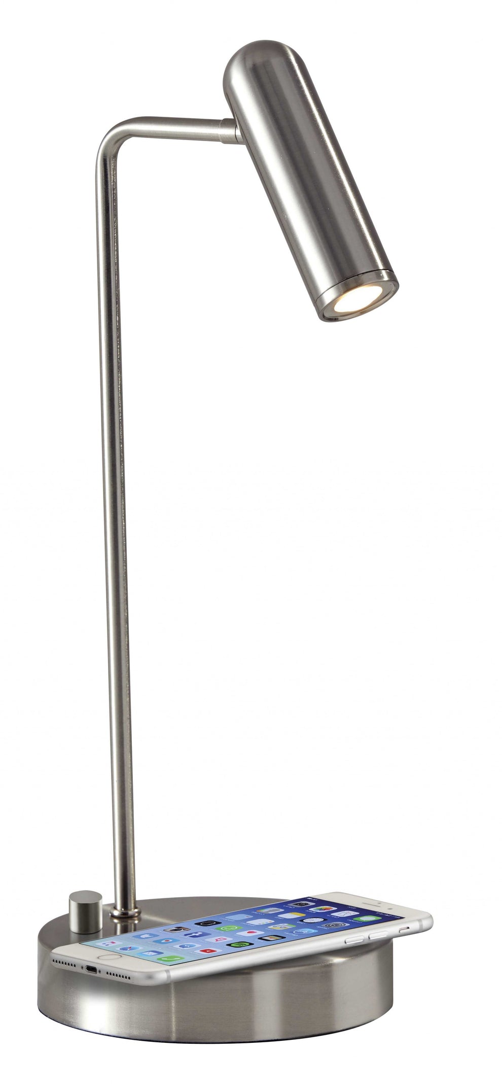 Ultra Sleek Brushed Steel Metal LED Desk Lamp | Desk Lamps | Modishstore - 3