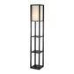 H Sleek Column Style Floor Lamp with Storage By Homeroots | Floor Lamps | Modishstore - 2