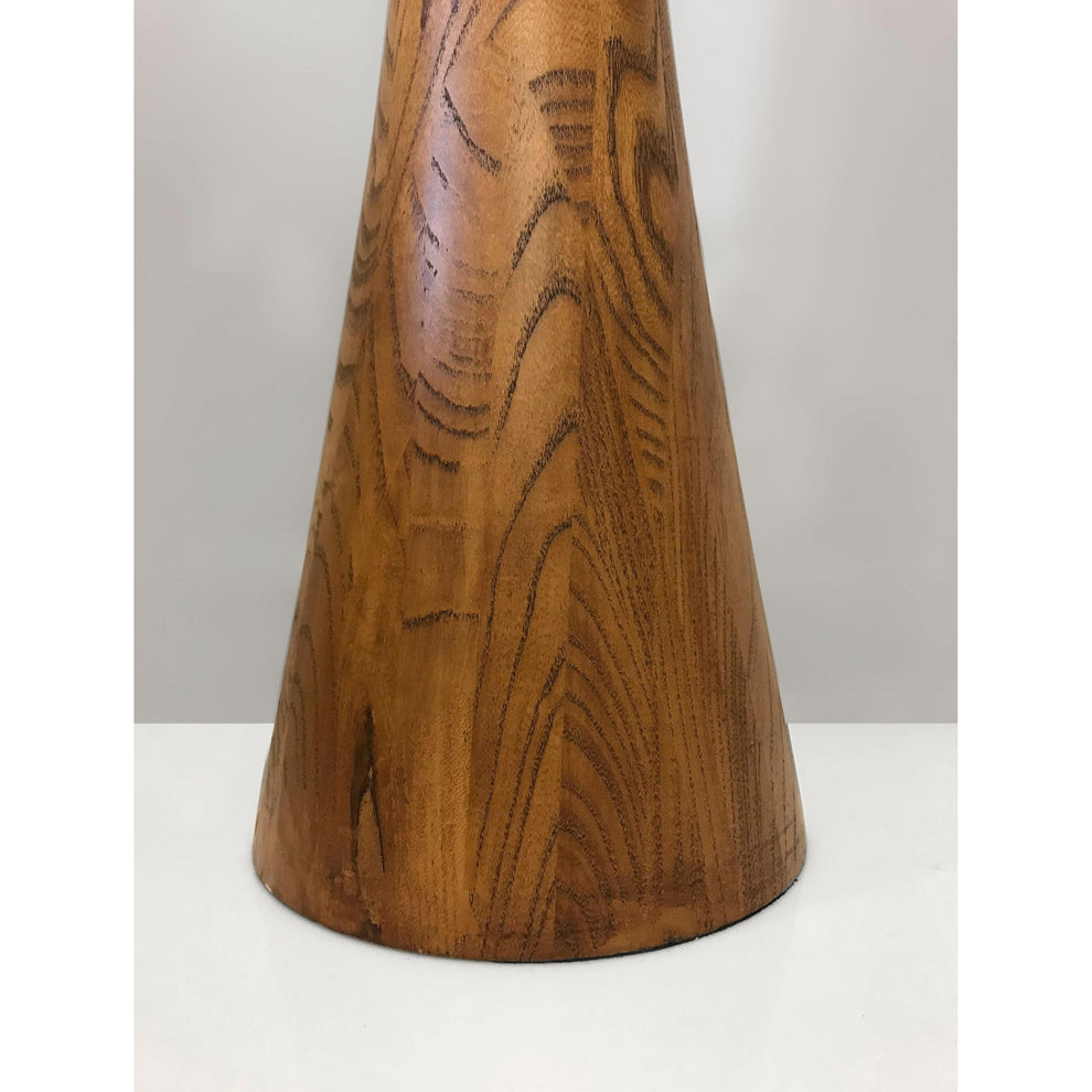 Sleek Walnut Wood Finished Floor Lamp with Frosted Glass Shade By Homeroots | Floor Lamps | Modishstore - 2