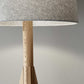 Natural Wood Floor Lamp with Tripod Base and Grey Felt Tapered Drum Shade By Homeroots | Floor Lamps | Modishstore - 2