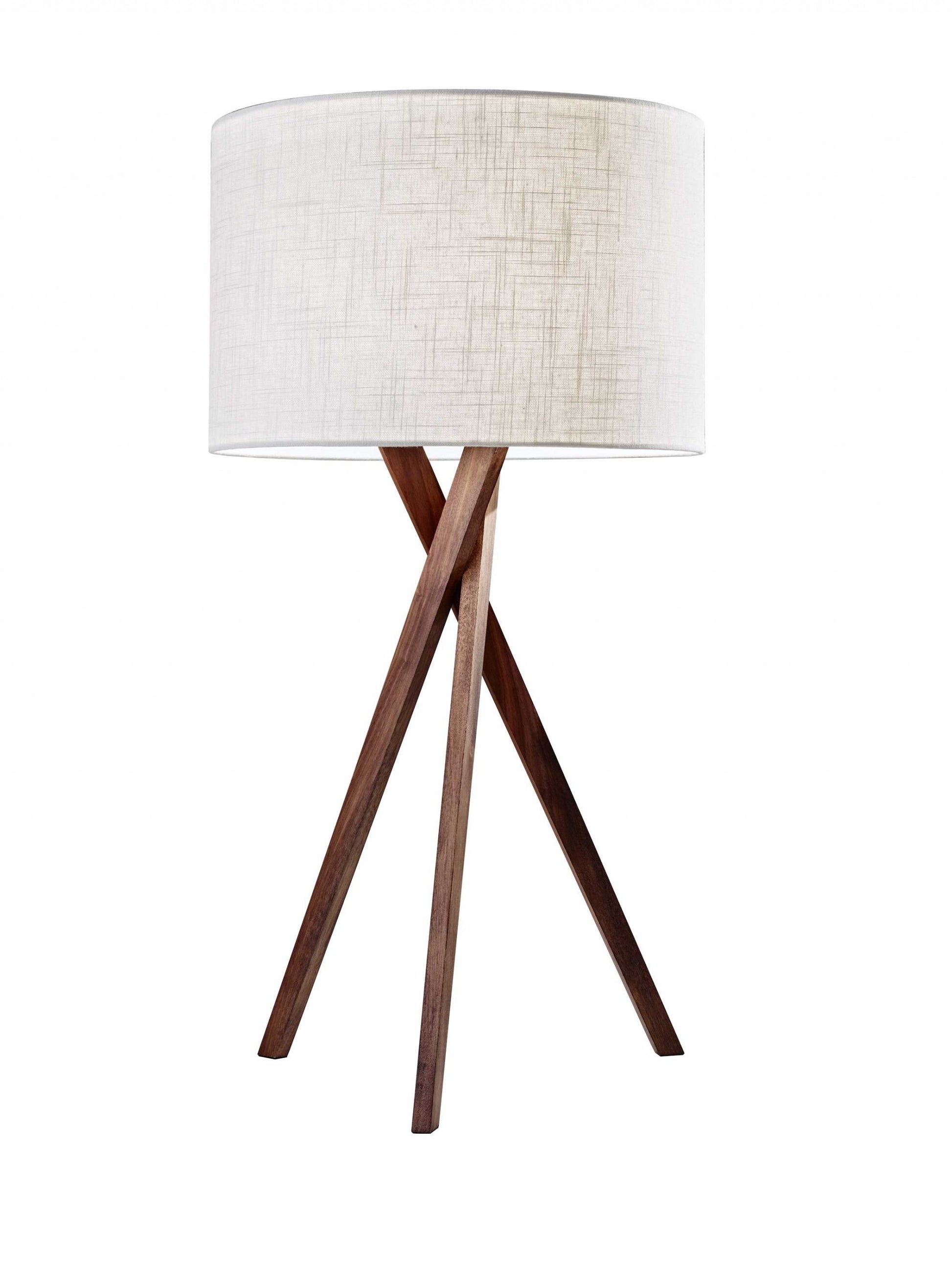 Tripod Leg Walnut Wood Table Lamp By Homeroots | Table Lamps | Modishstore