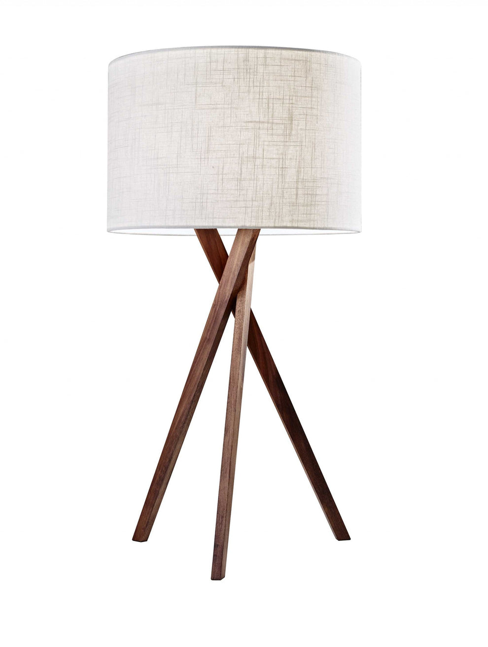 Tripod Leg Walnut Wood Table Lamp By Homeroots | Table Lamps | Modishstore - 2