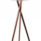 Floor Lamp with Walnut Wood Tripod Leg By Homeroots | Floor Lamps | Modishstore