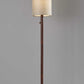 Walnut Wood Finish Floor Lamp with Slim Cylindrical Shade By Homeroots | Floor Lamps | Modishstore