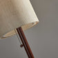 Walnut Wood Finish Floor Lamp with Slim Cylindrical Shade By Homeroots | Floor Lamps | Modishstore - 3
