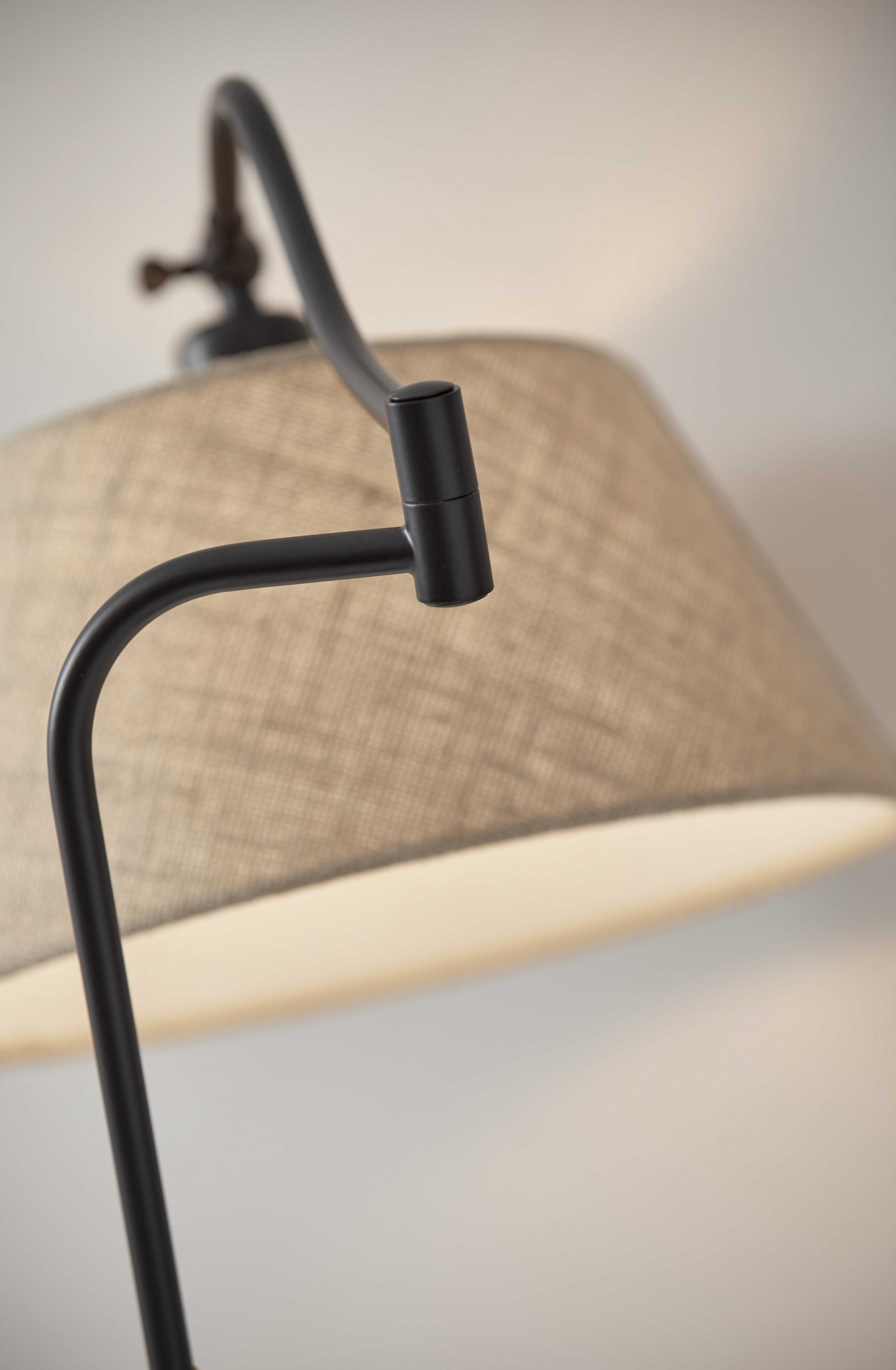 Dark Bronze Metal Floor Lamp with Adjustable Swing Arm By Homeroots | Floor Lamps | Modishstore - 2