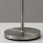 Floor Lamp Contemporary Brushed Steel Metal Tapered Pole By Homeroots | Floor Lamps | Modishstore - 2