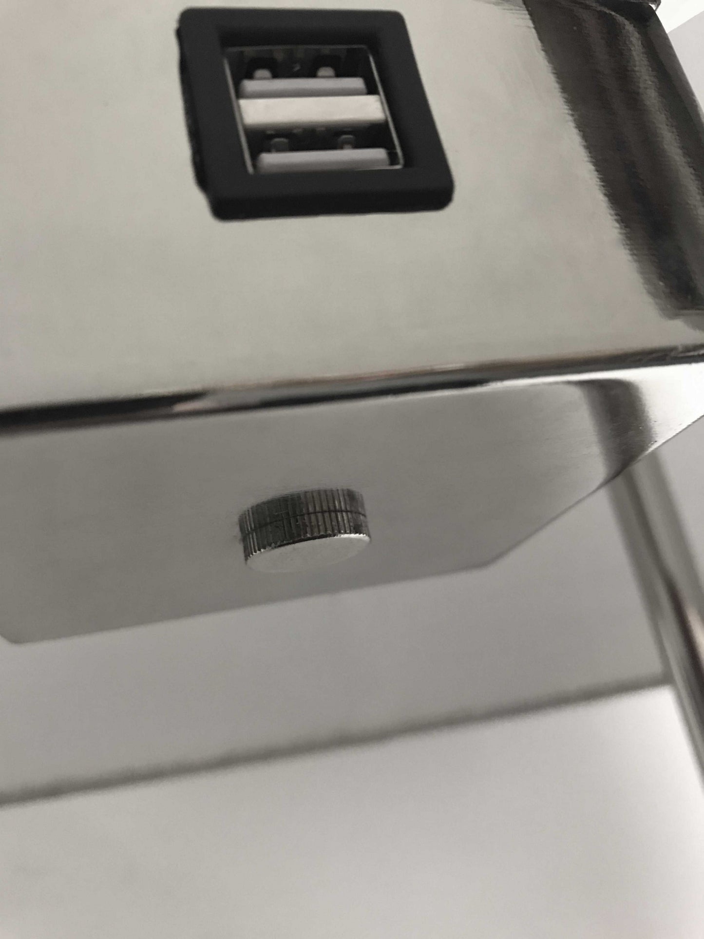 Walnut Wood Metal Shelf Floor Lamp with Charging Station By Homeroots | Floor Lamps | Modishstore - 4