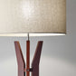 Walnut Wood Floor Lamp Tripod Base with Shelf By Homeroots | Floor Lamps | Modishstore - 2