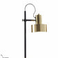 Matte Black Pole with Adjustable Jumbo Antique Brass Metal Shade Retro Desk Lamp By Homeroots | Desk Lamps | Modishstore - 3