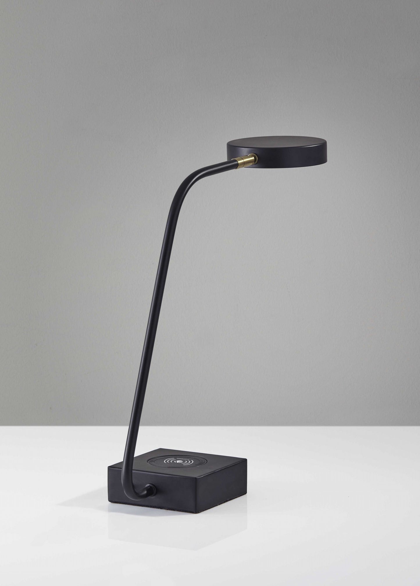 Tech Enhanced Black Metal Disk LED Adjustable Desk Lamp By Homeroots | Desk Lamps | Modishstore - 2