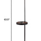 Matte Black Metal Floor Lamp With Wireless Charging Task Shelf By Homeroots - 372633