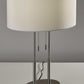 Brushed Steel Dual Pole Metal Table Lamp By Homeroots | Table Lamps | Modishstore