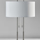 Brushed Steel Dual Pole Metal Table Lamp By Homeroots | Table Lamps | Modishstore - 5