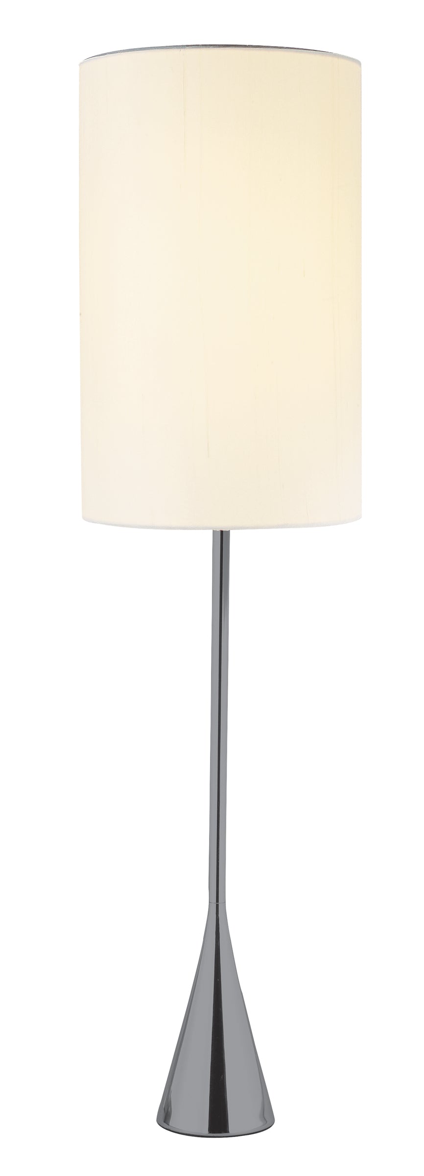 Black Nickel Finish Metal Tall White Shade Table Lamp By Homeroots | Table Lamps | Modishstore - 2