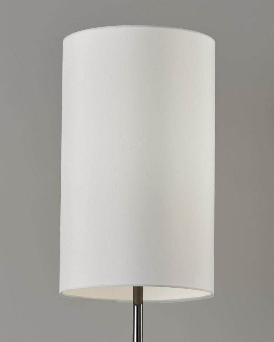 Black Nickel Finish Metal Tall White Shade Table Lamp By Homeroots | Table Lamps | Modishstore - 4
